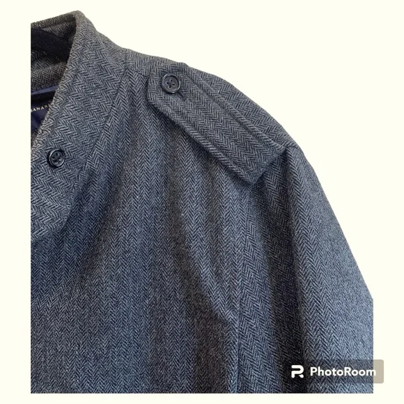 Banana Republic Sophisticated Bomber Style Jacket Sz L Wool Blend